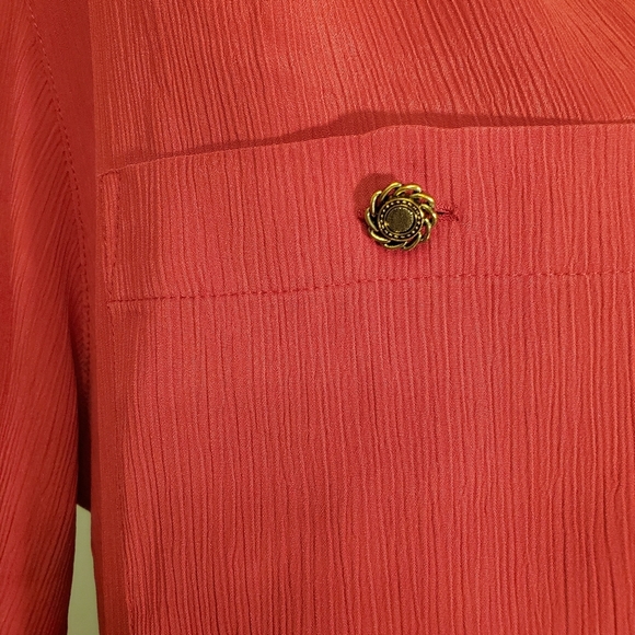 Vintage Attitudes Womens Button Down Blouse sz 12 - Picture 4 of 5